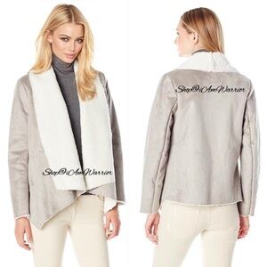 Kenneth Cole NWT vegan suede faux shearling jacket *shop@iamwarrior